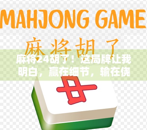 麻将24胡了!这局牌让我明白,赢在细节,输在侥幸! 麻将24胡了!这局牌让我明白,赢在细节,输在侥幸!