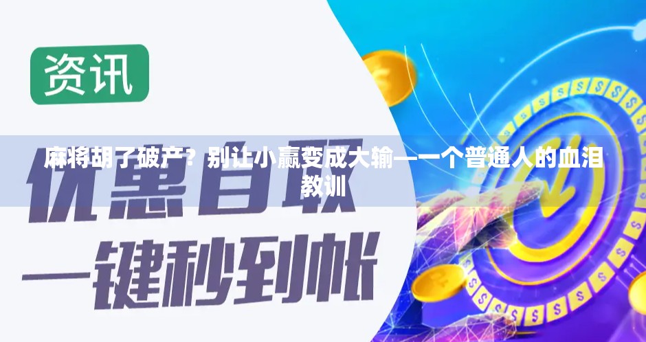 麻将胡了破产?别让小赢变成大输—一个普通人的血泪教训 麻将胡了破产?别让小赢变成大输—一个普通人的血泪教训