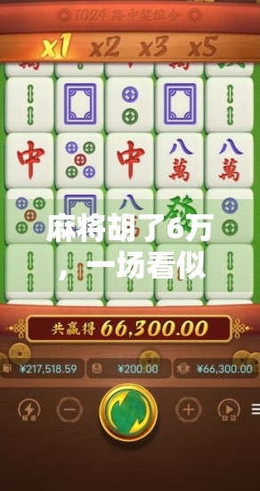 麻将胡了6万,一场看似寻常的胜利,藏着多少人生隐喻?