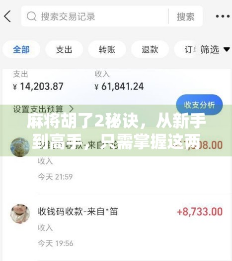麻将胡了2秘诀,从新手到高手,只需掌握这两大核心技巧! 麻将胡了2秘诀,从新手到高手,只需掌握这两大核心技巧!