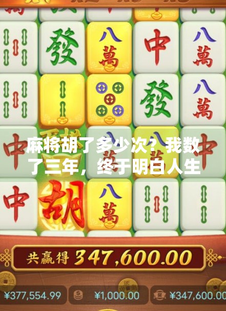 麻将胡了多少次?我数了三年,终于明白人生不是牌局,而是修行 麻将胡了多少次?我数了三年,终于明白人生不是牌局,而是修行