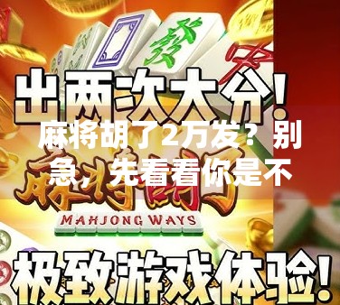 麻将胡了2万发?别急,先看看你是不是胡得有点离谱!