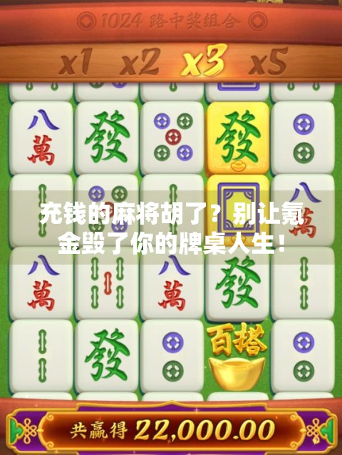 充钱的麻将胡了?别让氪金毁了你的牌桌人生!