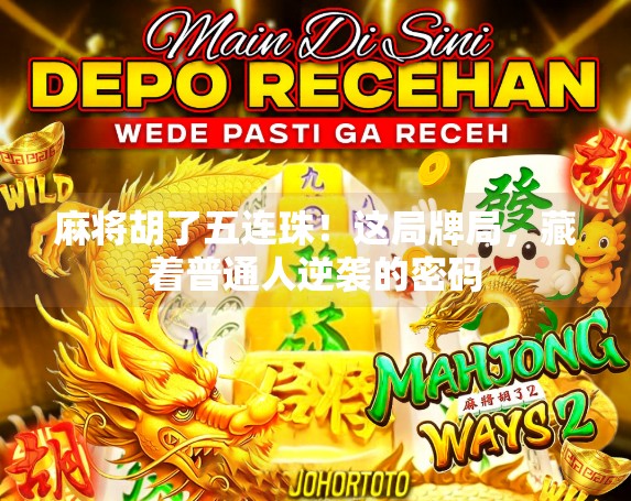 麻将胡了五连珠!这局牌局,藏着普通人逆袭的密码