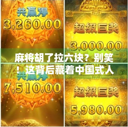 麻将胡了拉六块？别笑！这背后藏着中国式人情世故的潜规则