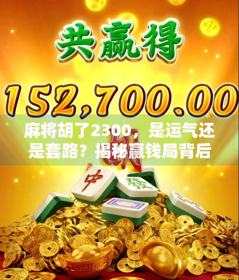 麻将胡了2300，是运气还是套路？揭秘赢钱局背后的真相！