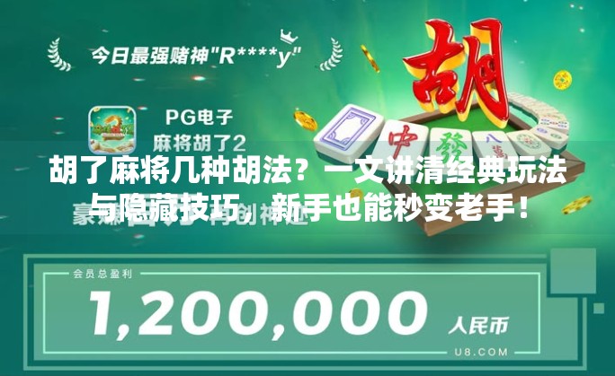 胡了麻将几种胡法?一文讲清经典玩法与隐藏技巧,新手也能秒变老手!