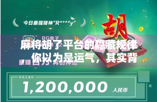 麻将胡了平台的隐藏规律,你以为是运气,其实背后有套路!
