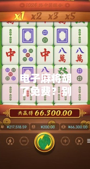 电子麻将胡了免费？别被免费迷惑，背后藏着这些坑你得知道！